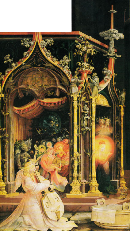 天使の合奏と聖母子_グリューネヴァルト