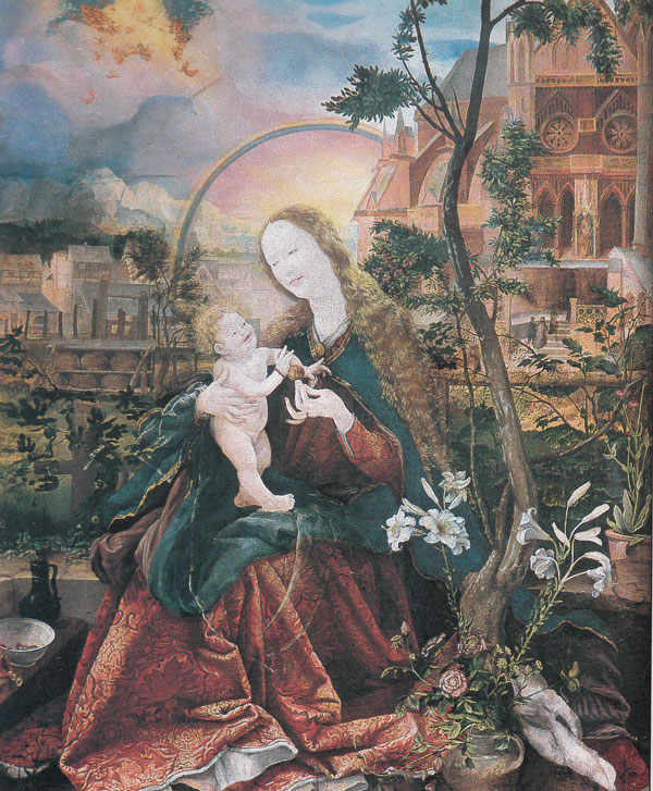 天使の合奏と聖母子_グリューネヴァルト