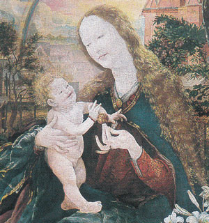 天使の合奏と聖母子_グリューネヴァルト