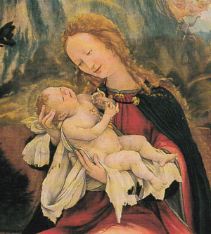 天使の合奏と聖母子_グリューネヴァルト