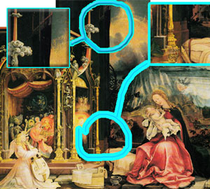 天使の合奏と聖母子_グリューネヴァルト